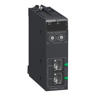 [Imagem MODULO X80 ETHERNET COM SERVIDOR WEB FACTORYCAST BMXCRA31200 SCHNEIDER]