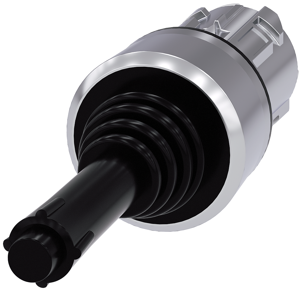 [Imagem do produto INTERRUPTOR MESTRE, 22MM, REDONDO, METAL, ALTO BRILHO, PRETO, 2 POSIÇÕES DE C 3SU10507BC880AA0 SIEMENS]