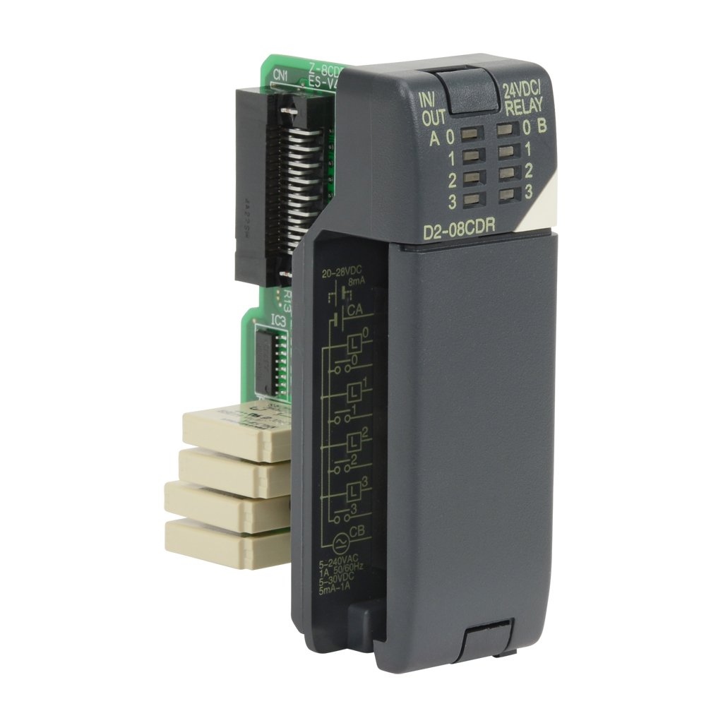 [Imagem MÓDULO I/O DIRECTLOGIC DL205 4 PONTOS DE ENTRADA E 4 PONTOS DE SAÍDA  24VCC D208CDR AUTOMATION DIRECT]