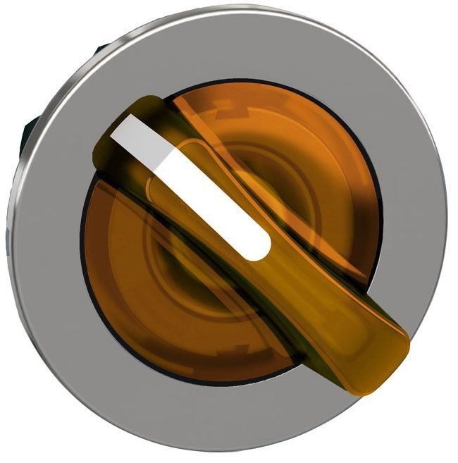 [Imagem CABEÇOTE PARA CHAVE SELETORA LUMINOSA FACEADA Ø30MM METÁLICO 2 POSIÇÕES FIXAS LARANJA ZB4FK1253 SCHNEIDER]