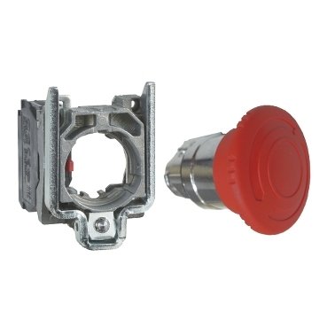 [Imagem BOTÃO 22MM METÁLICO SOCO GIRAR PARA DEST XB4BS543 SCHNEIDER]