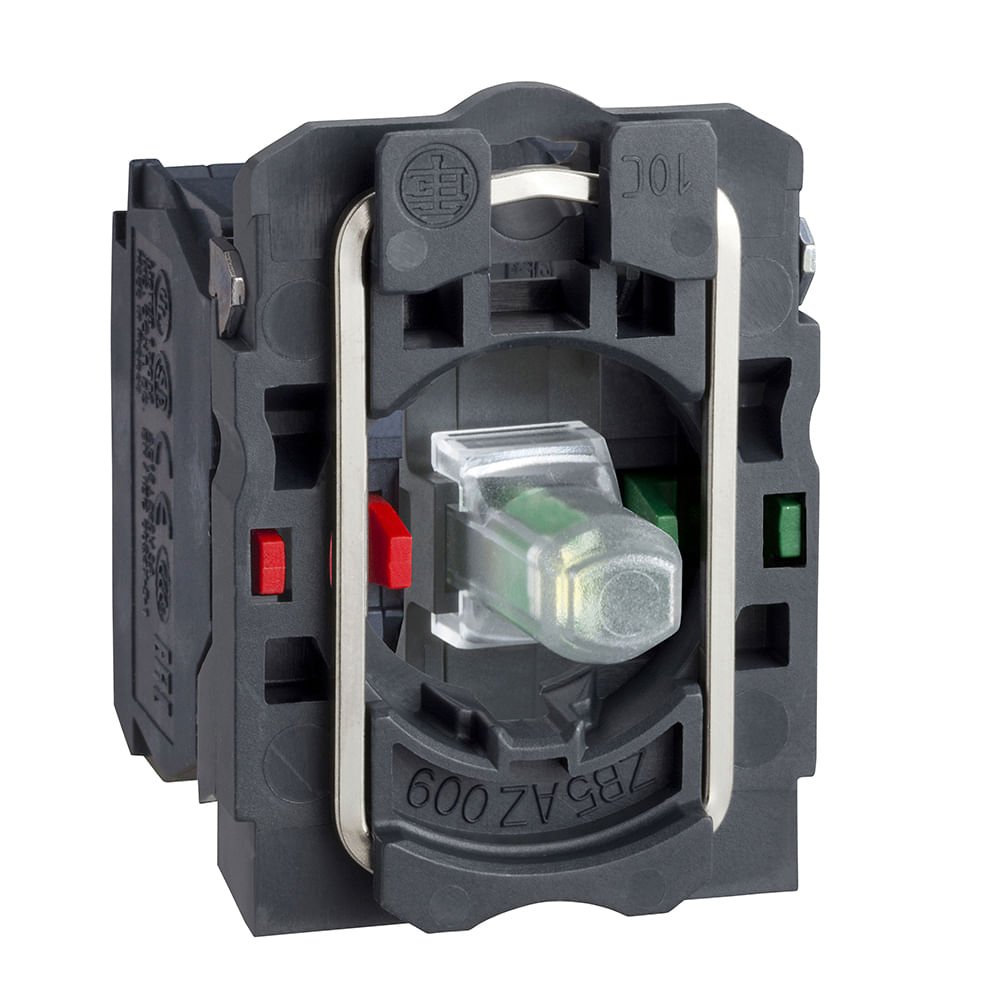 [Imagem CORPO PARA BOTÃO LUMINOSO MODULAR PLÁSTICO COM LED INTEGRAL BRANCO NA+NF 24VCA/CC ZB5AW0B15 SCHNEIDER]