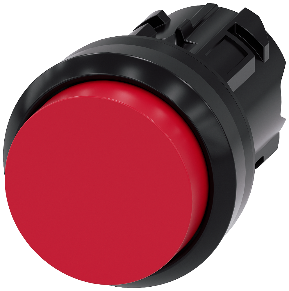 BOTÃO 22 MM REDONDO PLÁSTICO VERMELHO BOTÃO DE PRESSÃO ALTO TECLA COM 3SU10000BB200AA0-ZX90 SIEMENS