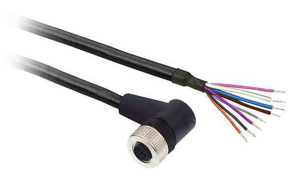 [Imagem CABO PUR 20M COM CONECTOR ANG M12 8P  XZCP53P12L20 TELEMECANIQUE]