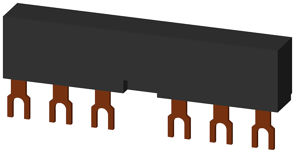 [Imagem PENTE CONEXÃO TRIPOLAR 63A 6 PÓLOS 3RV19152AB SIEMENS]