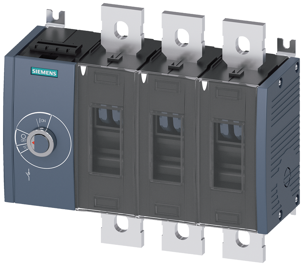 SECCIONADOR DE CORTE EM CARGA 630A TAM. 4 DE 3 POLOS ACIONAMENTO LATERAL ES 3KD46340QE100 SIEMENS