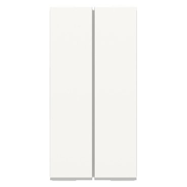 [Imagem MODULO DUPLO PULSADOR UNIVERSAL (SEM GRAVACAO) 10A 250V 1M BRANCO S70100604 SCHNEIDER]