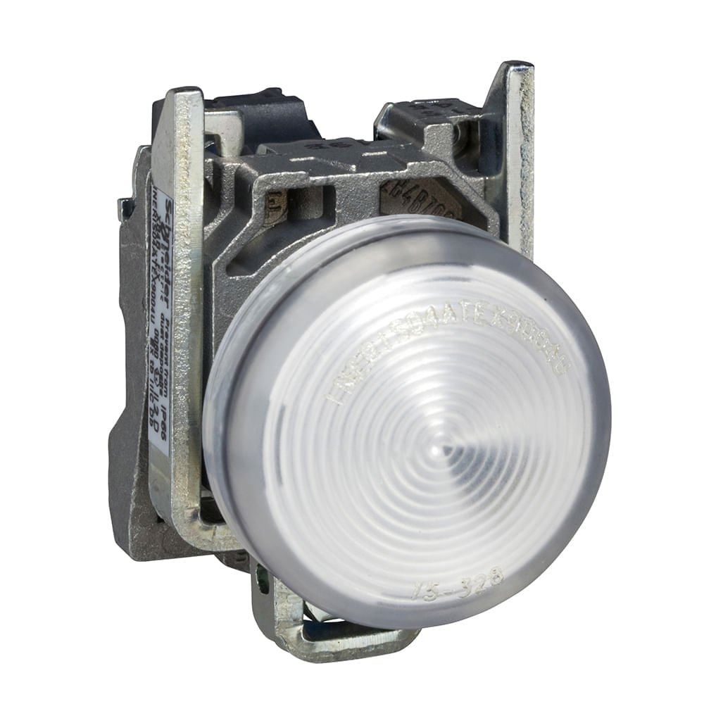 [Imagem SINALIZADOR MODULAR Ø22MM METÁLICO, LED, BRANCO, 24VCA/CC XB4BVB1 SCHNEIDER]