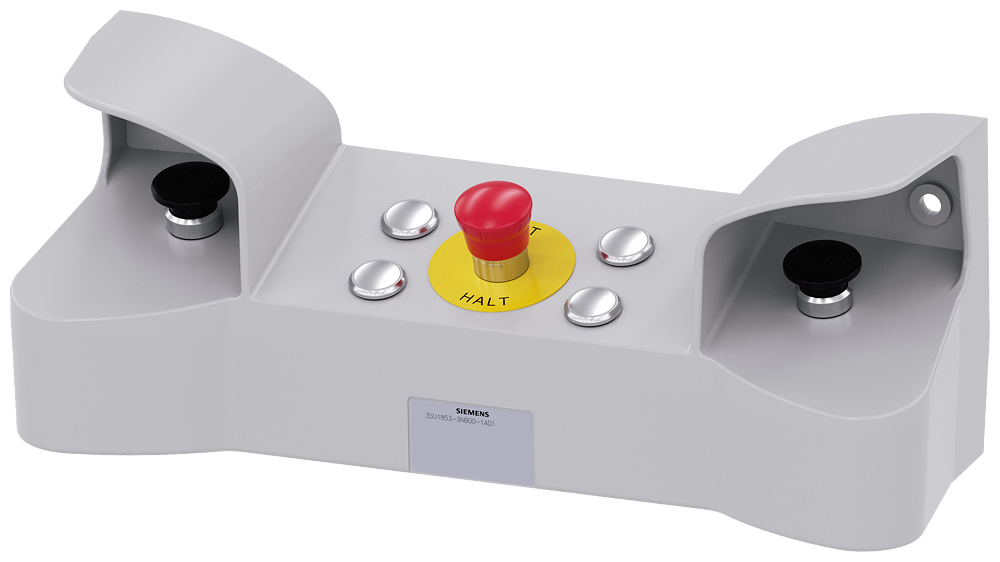 [Imagem do produto PAINEL DE COMANDO A DUAS MÃOS PARA APARELHO DE COMANDO, 22MM, 2X1NA+1NF 3SU18533NB001AD1 SIEMENS]