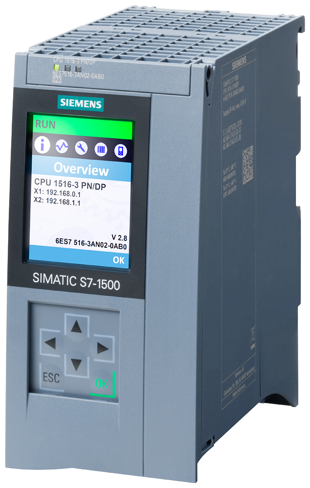 [Imagem CPU 1516-3 PN/DP 1MB MEMÓRIA TRABALHO PROGRAMA 5MB DADOS PROFINET SIMATIC S7-1500 6ES75163AN020AB0 SIEMENS]