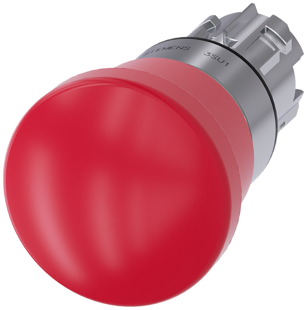 BOTÃO DE PRESSÃO DE PARADA DE EMERGÊNCIA EM FORMA DE COGUMELO 22 MM REDONDO 3SU10501HA200AA0-ZY15 SIEMENS