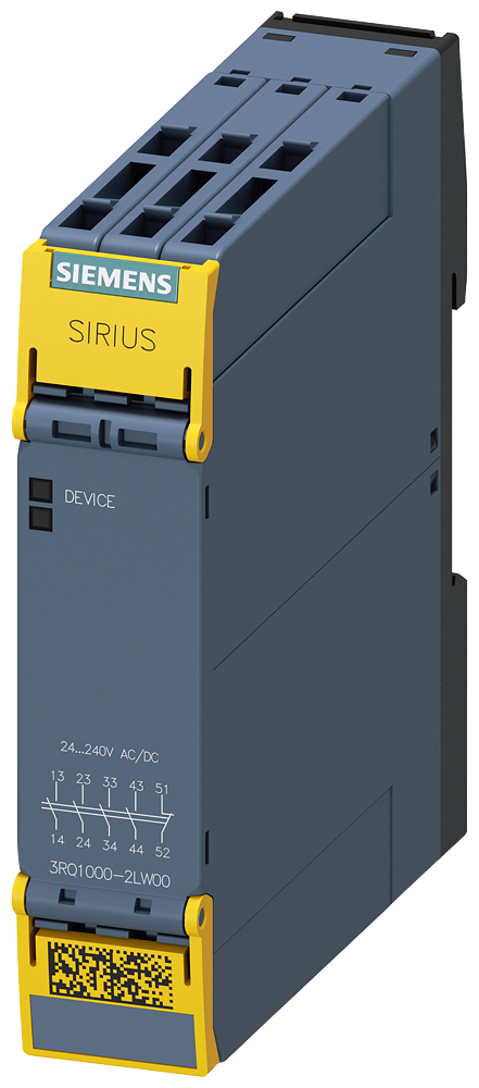 [Imagem RELÉ DE ACOPLAMENTO CONTROLADO À FORÇA, 4NA+1NF, AC/DC 24-240V, BORNE DE MOLA 3RQ10002LW00 SIEMENS]