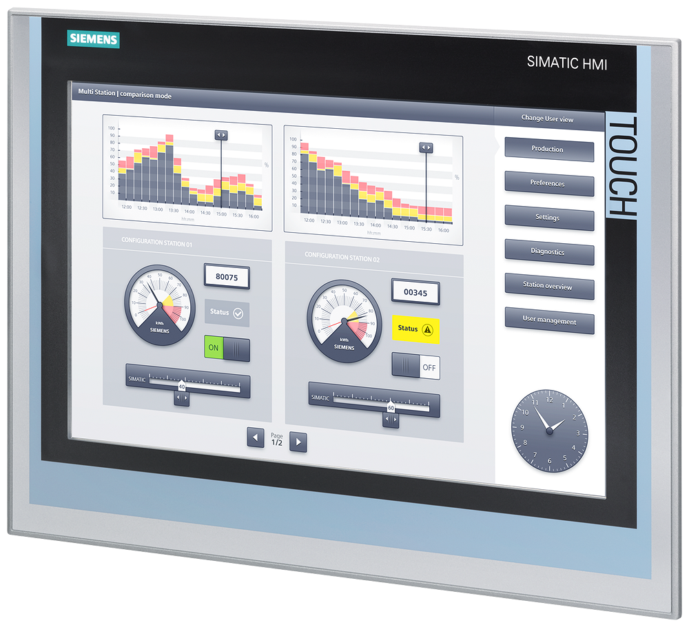 [Imagem IHM TOUCH TFT WIDESCREEN 15POL 24VCC TP1500 COMFORT 6AV21240QC020AX2 SIEMENS]