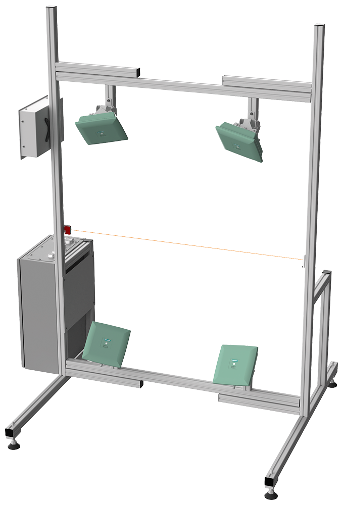 [Imagem SIMATIC IDENT CB 4H GATE FOR TIRE. RFID UHF SISTEMA COM QUATRO ANTENAS 6GT28811AB040AB0 SIEMENS]