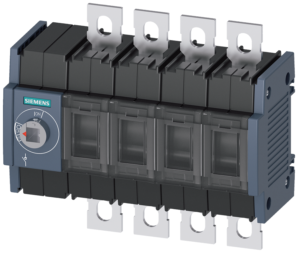 SECCIONADOR DE CORTE EM CARGA 160A TAM. 2 DE 4 POLOS ACIONAMENTO FRONTAL ES 3KD34400NE100 SIEMENS