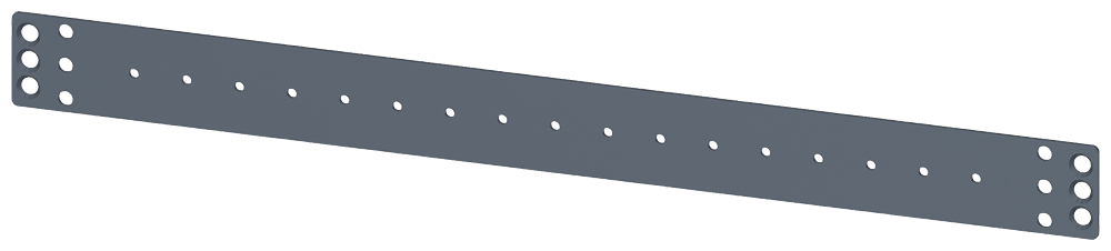 SUPORTE UNIVERSAL PARA COMPONENTES 19 PARA DUTO PARA CABOS TRILHO 8MF10002HH2 SIEMENS
