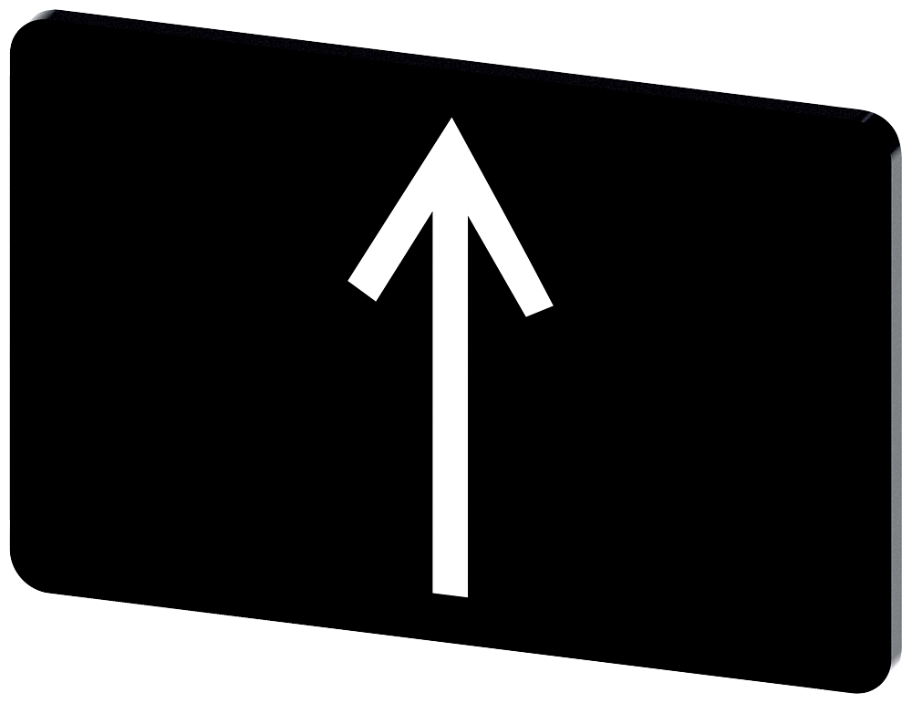 [Imagem do produto PLACA DE IDENTIFICAÇÃO 17,5X27MM, PLACA PRETO, SÍMBOLO: SENTIDO DA SETA PARA  3SU19000AD160QS0 SIEMENS]