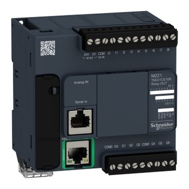 [Imagem CONTROLADOR LÓGICO PROGRAMÁVEL 9E/7S DIGITAL/RELÉ 110/240VCA TM221CE16R SCHNEIDER]