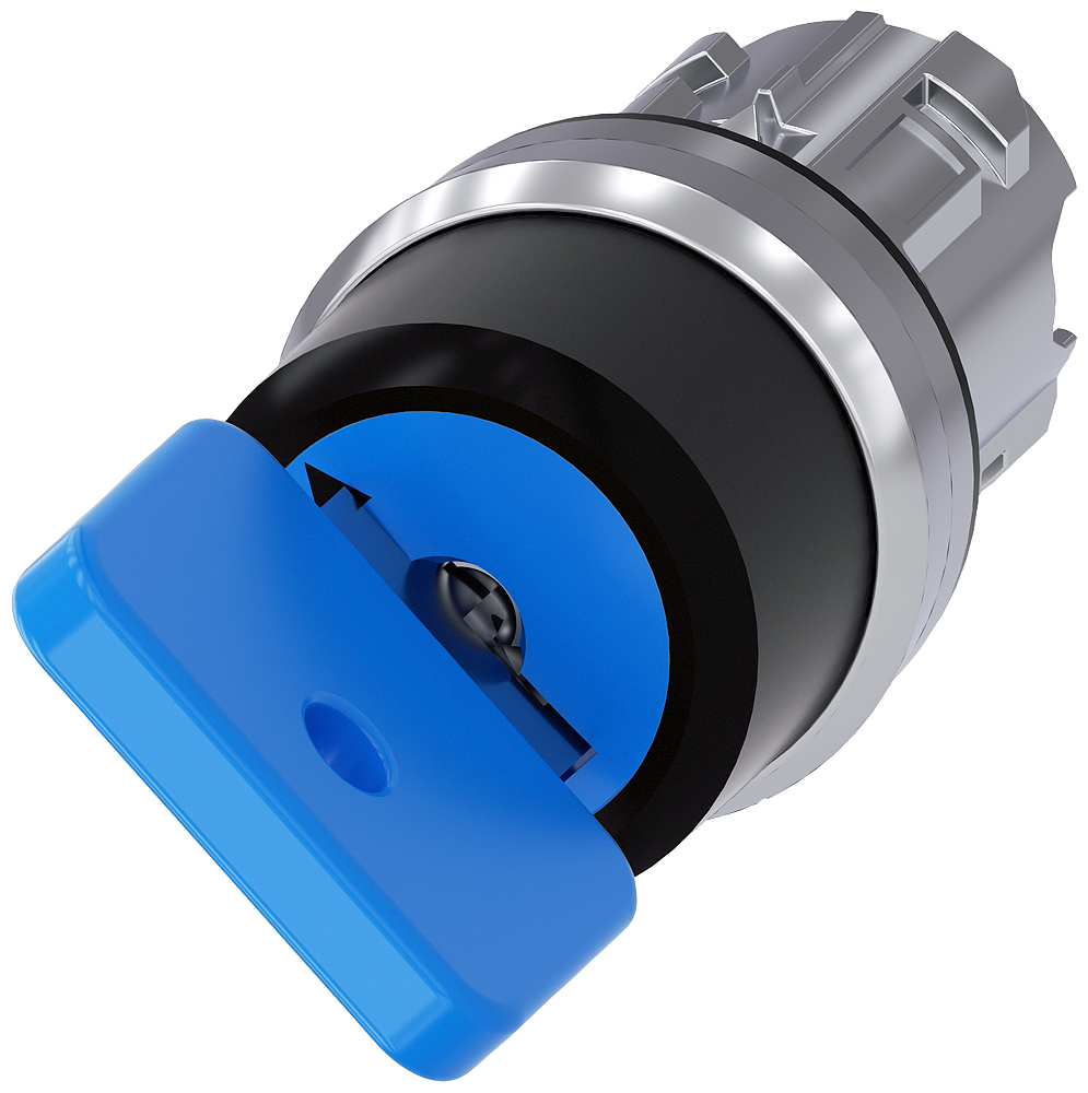 INTERRUPTOR DE CHAVE O.M.R 22 MM REDONDO METAL DE ALTO BRILHO 3SU10504GF110AA0-ZY15 SIEMENS