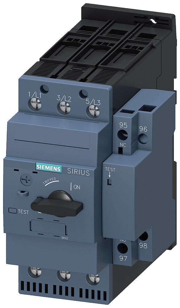 [Imagem CHAVE DE POTÊNCIA, S2, PROTEÇÃO DO MOTOR, CLASS 10, DISJUNTOR A 42-52A, DISJU 3RV21314WA10 SIEMENS]