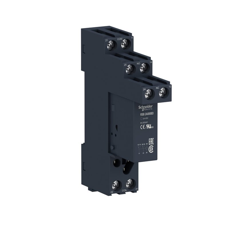 [Imagem do produto RELÉ INTERFACE BASE COM DIODO E LED VE RSB2A080BDS31BN SCHNEIDER]