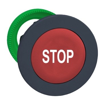 [Imagem CABEÇOTE PARA BOTÃO FACEADO Ø30MM PLÁSTICO RETORNO POR MOLA VERMELHO STOP ZB5FA434 SCHNEIDER]