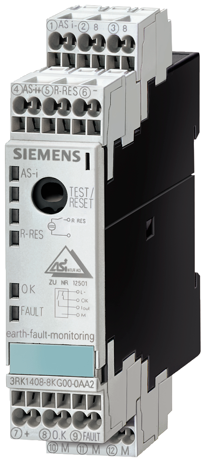 [Imagem do produto MODULO AS-I FUGA TERRA IP20 22,5MM 1E 2S 3RK14088KG000AA2 SIEMENS]