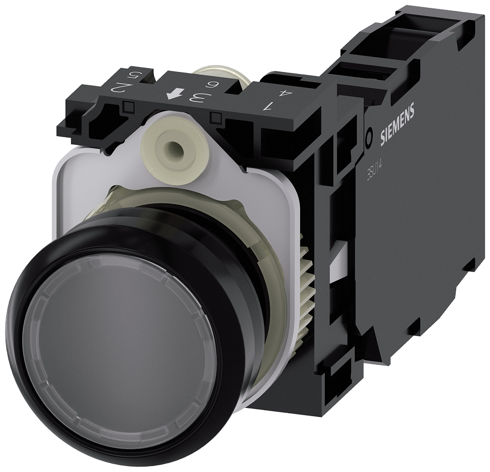 BOTÃO 22 MM REDONDO PLÁSTICO TRANSPARENTE BOTÃO DE PRESSÃO PLANO TECLA 3SU11000AB701FA0-ZX90 SIEMENS