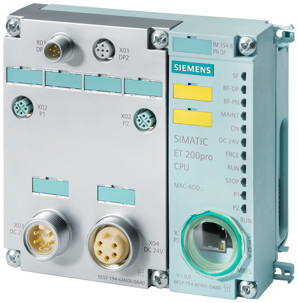 [Imagem do produto ET 200PRO: IM 154-8F PN/DP CPU, 512KB 6ES71548FB010AB0 SIEMENS]