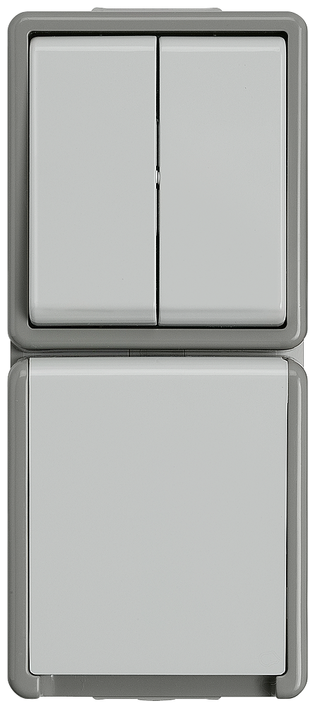 FLÄCHE IP44 MONTAGEM À SUPERFÍCIE COMBINAÇÃO INTERRUPTOR SERIAL E TOMAD 5TA4815 SIEMENS