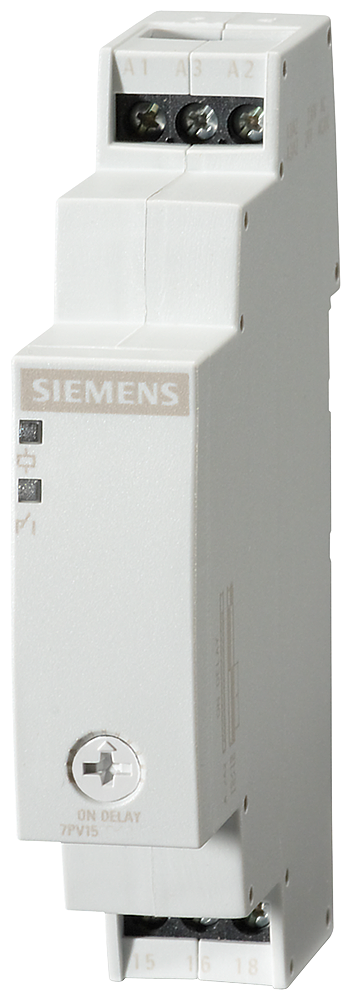 RELÉ DE TEMPO ELETRÔNICO ATRASADO NA RESPOSTA 1W 1 FAIXA TEMPORAL 5S-100S 7PV15131AP30 SIEMENS