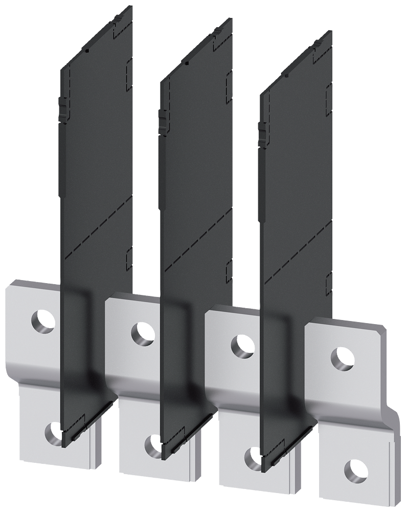 [Imagem ALARGAMENTO DE CONEXÃO LADO FRONTAL 4 PEÇAS ACESSÓRIOS PARA: 3VA1 400/630 3VA 3VA94840QB00 SIEMENS]