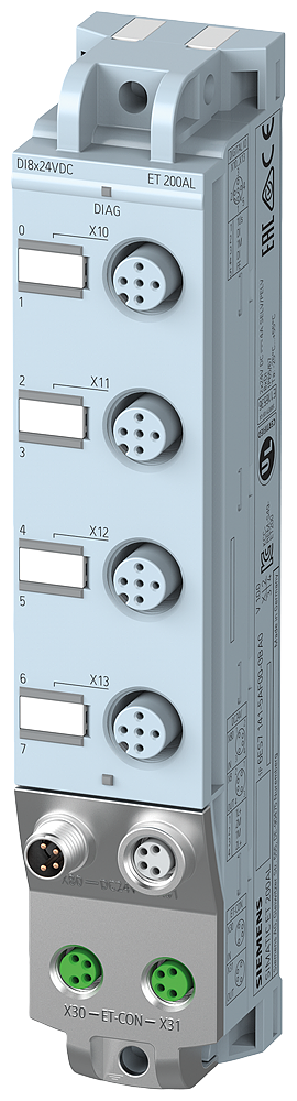 [Imagem do produto MÓDULO CLP COMUNICAÇÃO SIMATIC ET 200AL 4E 8S DIGITAIS 24V M12 6ES71415AF000BA0 SIEMENS]
