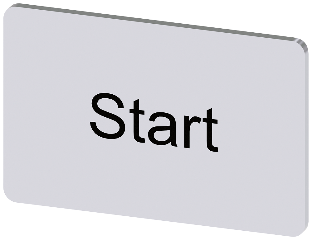 [Imagem do produto PLACA DE IDENTIFICAÇÃO 17,5X27MM, PLACA PRATA, INSCRIÇÃO: START 3SU19000AD810DT0 SIEMENS]