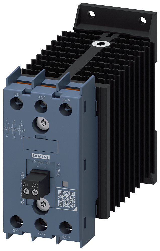 CONTATOR A SEMICONDUTOR DE 3 POLOS AC-1/20 A/40 °C 48-600 V / 4-30 V CC TER 3RF34201AC45 SIEMENS