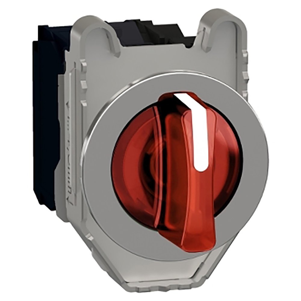 [Imagem CHAVE SELETORA LUMINOSA FACEADA Ø30MM METÁLICA 3 POSIÇÕES FIXAS VERMELHA NA+NF 230...240VAC XB4FK134M5 SCHNEIDER]