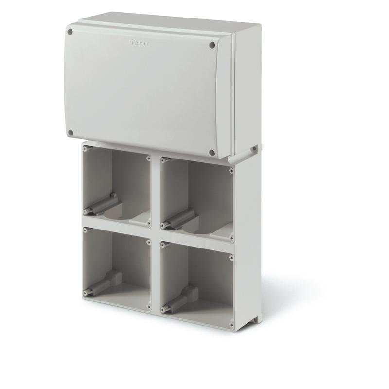 [Imagem do produto CAIXA MODULAR + 4 TOMADAS OMNIA 572.0316 SCAME]