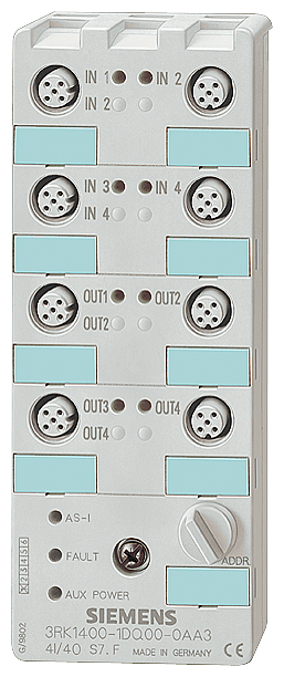 [Imagem do produto MÓD. AS-I A/B, K60,4E/3S,PNP,EMÁX.200MA 3RK24001FQ030AA3 SIEMENS]