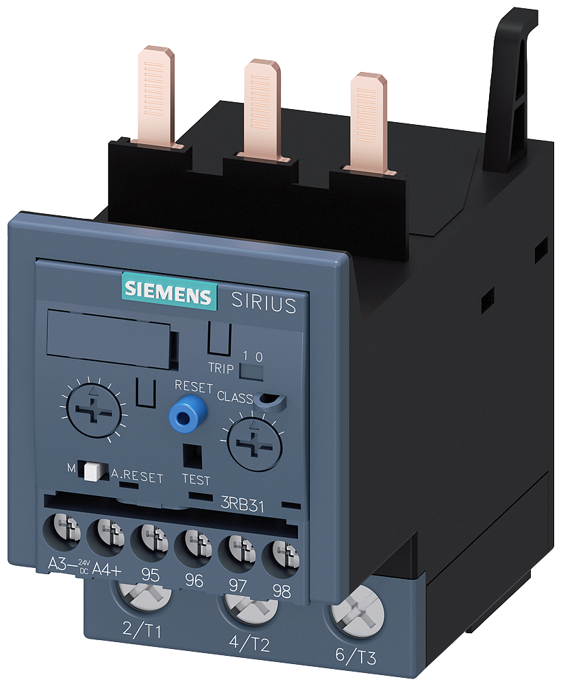 [Imagem do produto RELÉ DE SOBRECARGA 20-80A PARA PROTEÇÃO DO MOTOR TAM. S2, CLASS 5E-30E 3RB31334WB0 SIEMENS]