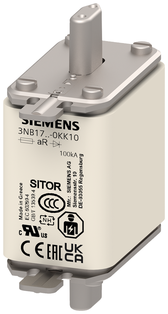 ELEMENTO DE FUSÍVEL SITOR 125A AR 440V CC/700V VSI 500V CC UL @MBC 4XIN 3NB17240KK10 SIEMENS