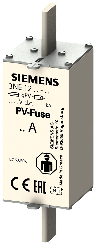 ELEMENTO DE FUSÍVEL PV COM CONTATOS DE FACA NH2XL IN: 250 A GPV UN CC: 1 3NE13275E SIEMENS