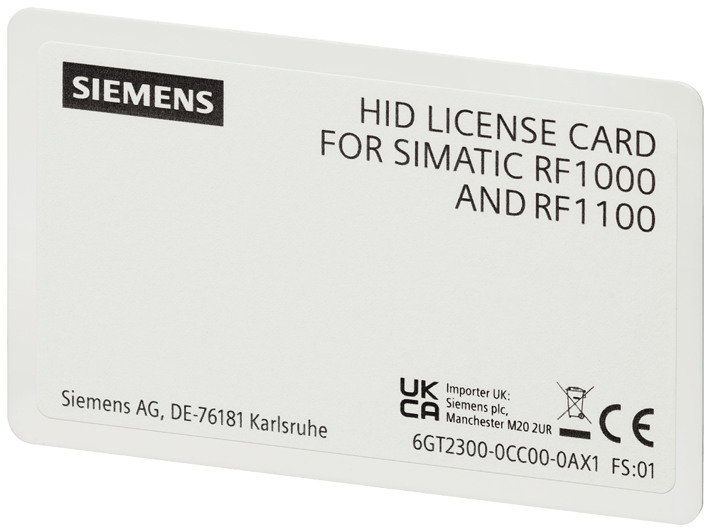PARA LIBERAÇÃO DA LICENÇA HID PARA CARTÕES 6GT23000CC000AX1 SIEMENS