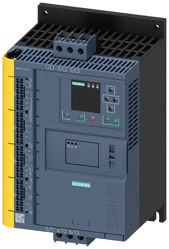 [Imagem do produto CHAVE DE PARTIDA TRIFÁSICA 11KW 13A 200/480V 50/60HZ 3RW55133HF14 SIEMENS]