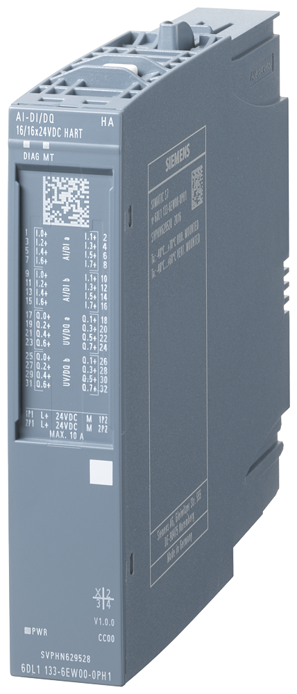 [Imagem do produto MÓDULO I/O 16AI/DI 16DO ET200SPHA 6DL11336EW000PH1 SIEMENS]
