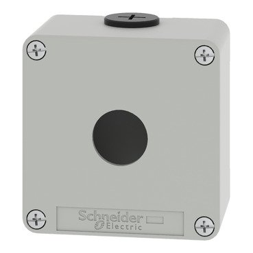 [Imagem do produto BOTOEIRA METÁLICA VAZIA Ø22MM CINZA 1 FURO 80X80X515MM XAPD1201 SCHNEIDER]