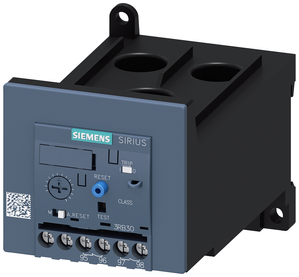 [Imagem do produto RELÉ DE SOBRECARGA 32-115A, PARA PROTEÇÃO DO MOTOR, S3, CLASS 10E, MONTAGEM I 3RB30461XW1 SIEMENS]