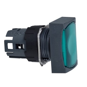[Imagem do produto CABECOTE PARA BOTAO 16MM PLASTICO LUMINOSO RETANGULAR VERDE ZB6DW3 SCHNEIDER]