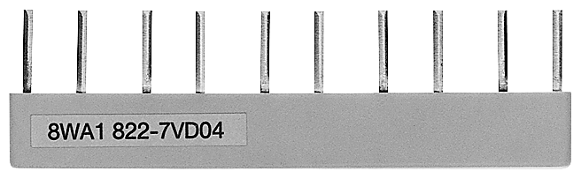 [Imagem CALHA DE LIGAÇÃO PARA 10 TERMINAIS TAM. 2,5 8WA1898 SIEMENS]