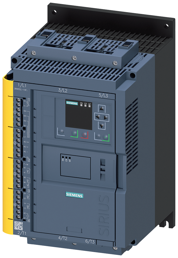 [Imagem do produto CHAVE DE PARTIDA TRIFÁSICA 55KW 63A 200/480V 50/60HZ 3RW55251HF14 SIEMENS]