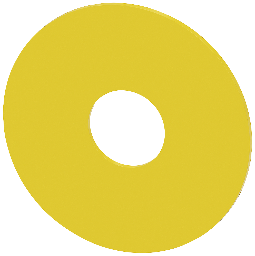 [Imagem do produto ARRUELA PARA PARADA DE EMERGÊNCIA, AMARELO, D. EXT. 75MM, D. INTERNO 22,5MM 3SU19000BB310AA0 SIEMENS]